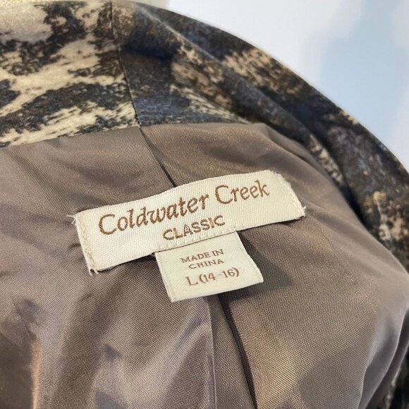 Coldwater Creek Blazer Size Large (14/16) Abstract Print Capsule Workwear Artsy - Picture 4 of 5
